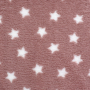 Sherpa fleece stof Stars, oudroze