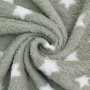 Sherpa fleece stof Stars, grijsgroen