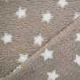 Sherpa fleece Stars, light brrown