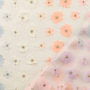 Tissu tulle souple fleurs, blanc