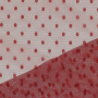 Tissu tulle souple à pois Dots, bordeaux