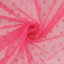 Tissu tulle souple à pois Dots, rose fuchsia