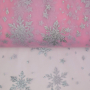 Soft tule frozen chrystals, roze