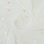 Tissu tulle Coeurs Shiny Hearts, blanc