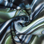 Tissu softshell déperlant Liquid Metal, vert