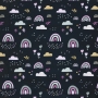 Softshell Rainbow Love, donkerblauw