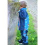 Tissu softshell bi tons, bleu foncé - turquoise