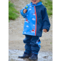 Tissu softshell bi tons, bleu foncé - turquoise
