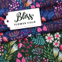 Sweatshirtstof Albstoffe Hamburger Liebe Bliss Flower Field, marineblauw