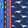 Sommersweat Albstoffe Hamburger Liebe Darling Things Wienerdog, dunkelblau