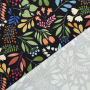 Sweatshirtstof Albstoffe Hamburger Liebe Glossy Leaves, zwart