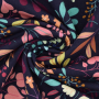 Sweatshirtstof Albstoffe Hamburger Liebe Glossy Leaves, marineblauw
