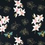 Sommersweat Albstoffe Hamburger Liebe Glow Lily, schwarz
