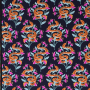 Tissu sweat léger bio Albstoffe Hamburger Liebe Magical Shimmer of Wisdom, bleu marine