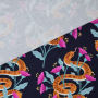 Tissu sweat léger bio Albstoffe Hamburger Liebe Magical Shimmer of Wisdom, bleu marine