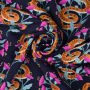Tissu sweat léger bio Albstoffe Hamburger Liebe Magical Shimmer of Wisdom, bleu marine