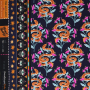 Tissu sweat léger bio Albstoffe Hamburger Liebe Magical Shimmer of Wisdom, bleu marine