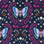 Sommersweat Albstoffe Hamburger Liebe Midnight Luna Moth, marine