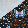 Sommersweat Albstoffe Hamburger Liebe Midnight Luna Moth, schwarz - braun