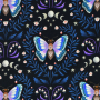 Sommersweat Albstoffe Hamburger Liebe Midnight Luna Moth, schwarz - blau