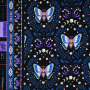 Sommersweat Albstoffe Hamburger Liebe Midnight Luna Moth, schwarz - blau