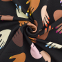 Sweatshirtstof Albstoffe Hamburger Liebe Queens United High Five, donkerbruin