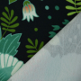 Tissu sweat léger bio Albstoffe Hamburger Liebe Sweet Gardeners Delight, noir