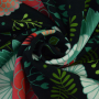 Tissu sweat léger bio Albstoffe Hamburger Liebe Sweet Gardeners Delight, noir