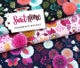 Tissu sweat léger bio Albstoffe Hamburger Liebe Sweet Gardeners Delight, noir