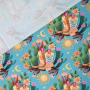 Tissu sweat léger bio Albstoffe Hamburger Liebe Western Fairy Tales Cowgirls, turquoise