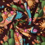 Tissu sweat léger bio Albstoffe Hamburger Liebe Western Fairy Tales Cowgirls, marron
