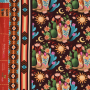 Tissu sweat léger bio Albstoffe Hamburger Liebe Western Fairy Tales Cowgirls, marron