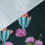 Tissu sweat léger bio Albstoffe Hamburger Liebe Western Fairy Tales Prairie Blossom, vert foncé