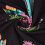 Tissu sweat léger bio Albstoffe Hamburger Liebe Western Fairy Tales Prairie Blossom, marron foncé