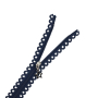 Fermeture à glissière en dentelle étoiles 25 cm marine