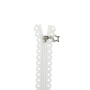 Fermeture à glissière en dentelle étoiles 25 cm blanc