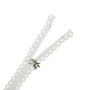 Fermeture à glissière en dentelle étoiles 25 cm blanc