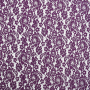 Tissu dentelle guipure Fleurs, aubergine
