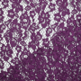 Tissu dentelle guipure Fleurs, aubergine