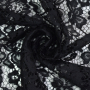 Tissu dentelle guipure Fleurs, noir