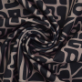 Tissu jersey technique sport Géométrique Abstract Inca, taupe
