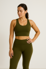 Tissu jersey technique sport uni, kaki