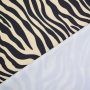 Tissu jersey technique sport Zèbre, blanc vanille