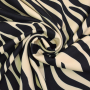 Tissu jersey technique sport Zèbre, blanc vanille