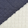 Gewatteerde stof met imitatiebont denim, donkerblauw