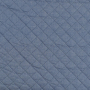 Tissu matelassé envers fausse fourrure look jean, bleu denim