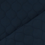 Tissu matelassé molletonné losanges Alma, bleu foncé