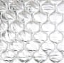 Doorgestikte stof Embossed Drops, zilverkleurig