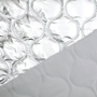 Doorgestikte stof Embossed Drops, zilverkleurig