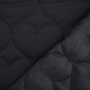 Tissu matelassé molletonné Coeurs Glitter Hearts, noir
